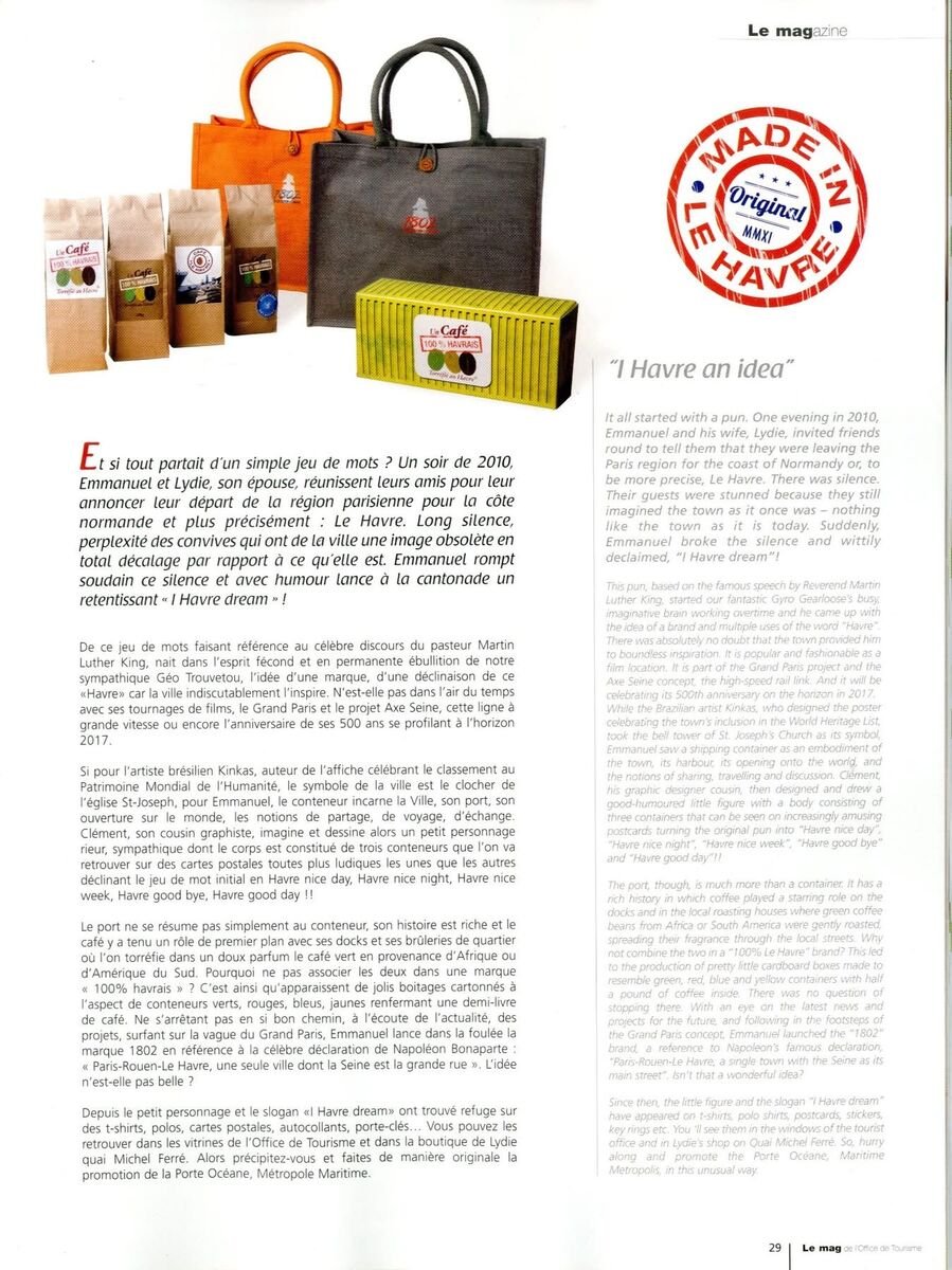 Magazine Office de Tourisme du Havre p.29 — « I Havre an idea »