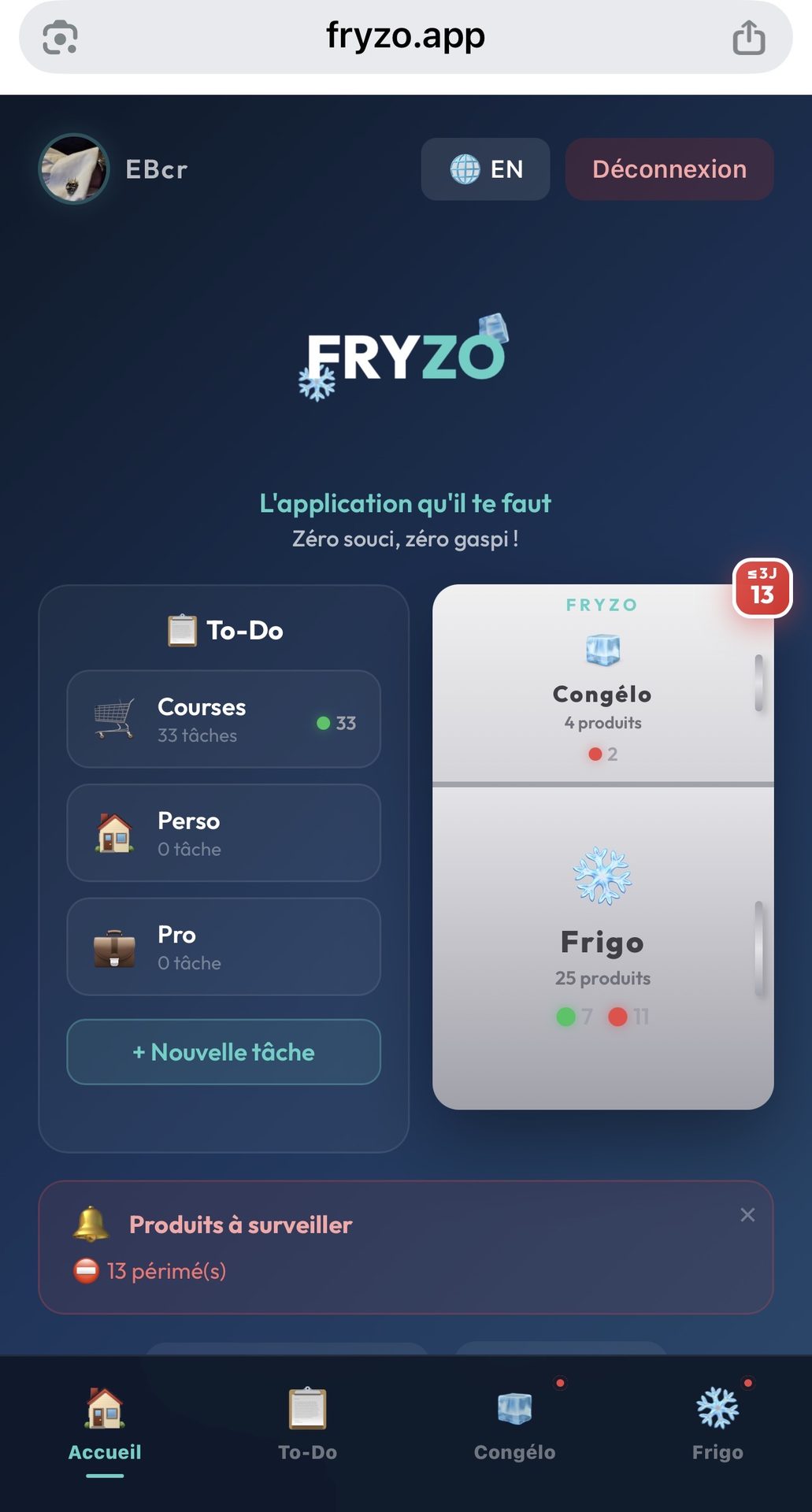 fryzo.app — dashboard