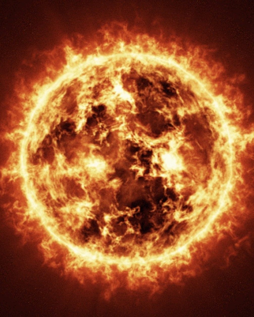 Soleil incandescent — déflagration
